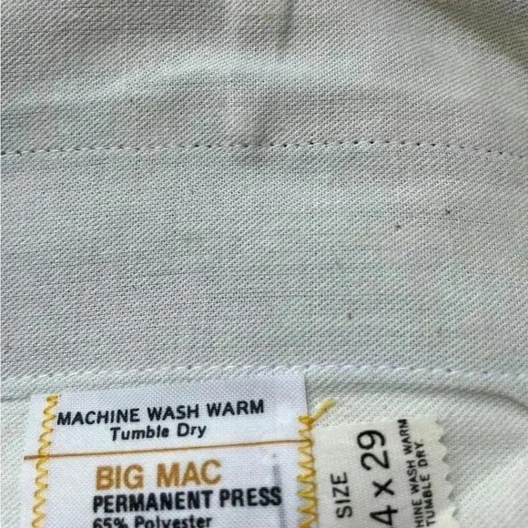 Big Mac New No Tags. J.C. Penney’s Vintage Work Pants From the 1970s. Sz. 34/29 - Picture 4 of 5